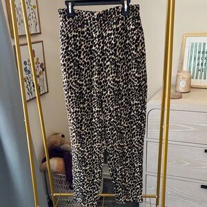 J. Crew Factory Animal Print Straight Leg Pants